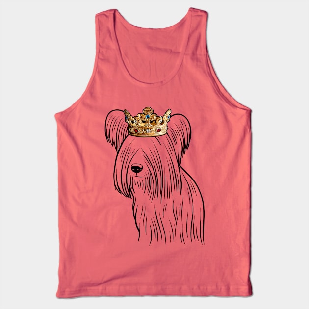 Skye Terrier Dog King Queen Wearing Crown Tank Top by millersye